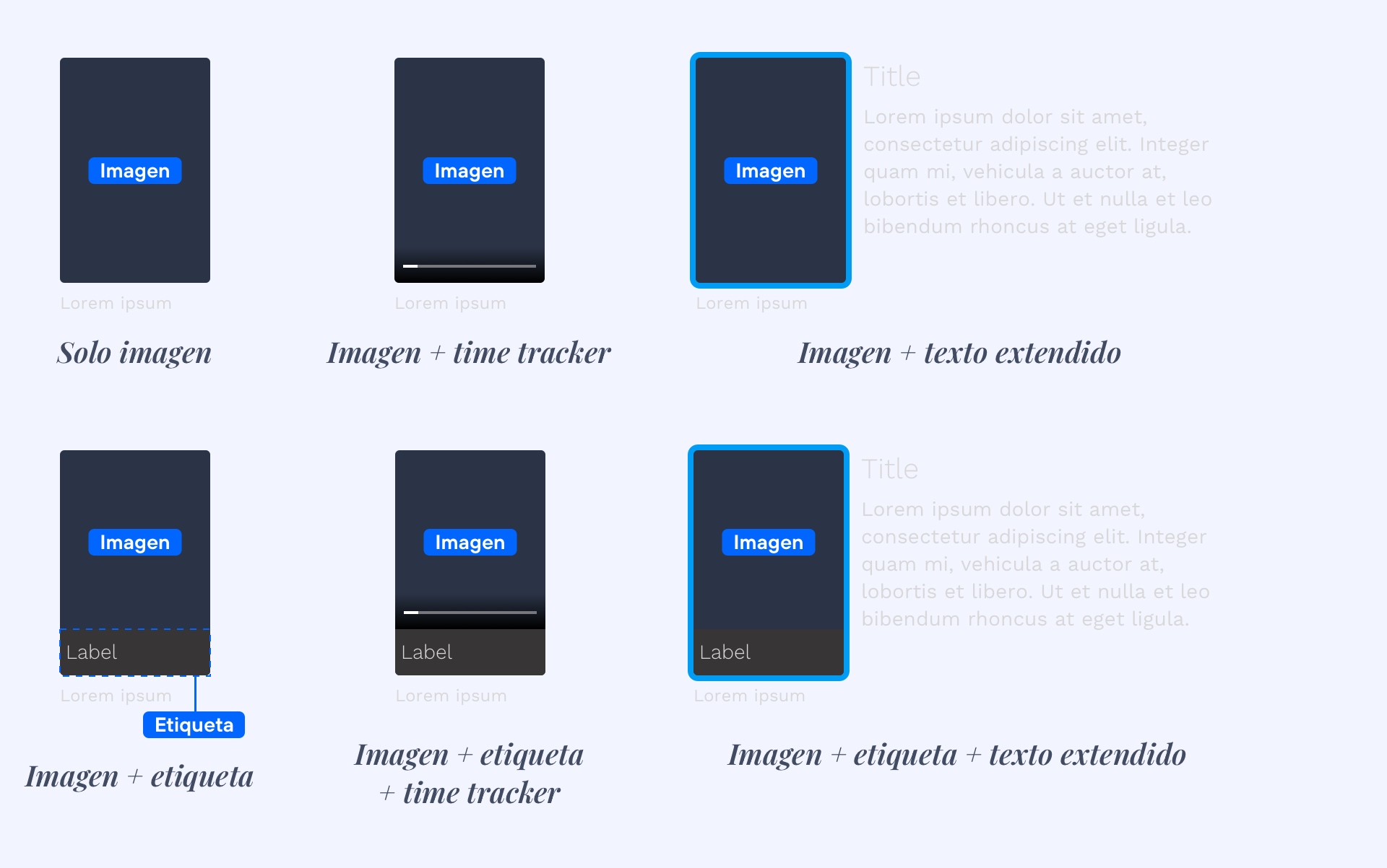 Tipología Items Vertical
